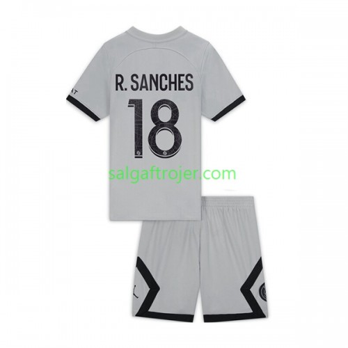 Paris Saint-Germain PSG R.Sanches 18 Fodboldtrøjer Børn Udebanesæt 2022/23 Kort ærmer Paris Saint-Germain PSG R.Sanches 18 Fodboldtrøjer Børn Udebanesæt 2022/23 Kort ærmer